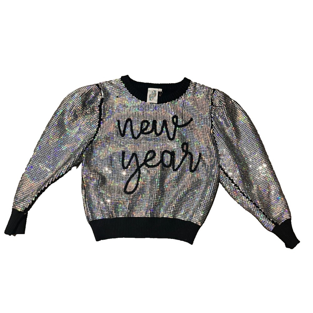 Queen of Sparkles sweater silver Small Bling New year same Queen New no tags